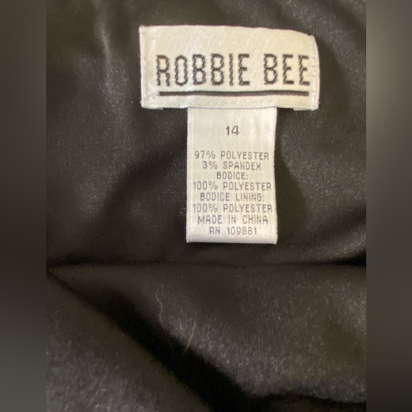 Robbie Bee vintage floral midi dress size 10 sheer overlay stretch belted pretty - Picture 6 of 10